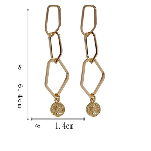 💕Last one Sterling Silver Coin Dangle Earrings - Picture 6 of 9